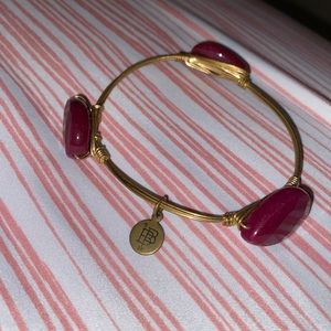 Bourbon and Bowties Wine colored stone bracelet